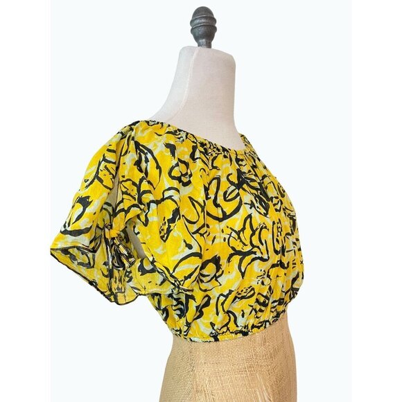 Diane von Furstenberg DVF x Onia Off Shoulder Crop Top Medium - Picture 3 of 6